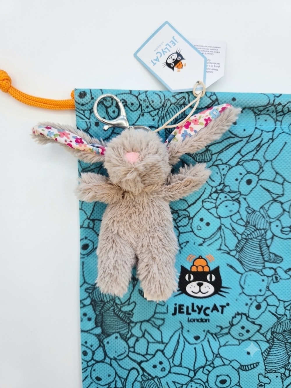 Jellycat Beige Bunny Bag Charm